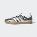 SAMBA OG Silver Metallic Cracked Leather–Confortável