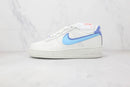Nike Air Force 1 82 Double Swoosh White Mdium Blue–Premium