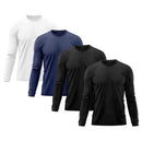 Kit 4 Camiseta Masculina Segunda Pele Proteo Solar UV Trmica Praia Manga Longa Blusa Camisa–Premium