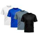 Kit 4 Camiseta Masculina Dry Proteo Solar UV Bsica Lisa Treino Academia Camisa Camisetas–Clássico