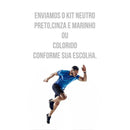 Kit Shorts Bermuda Camiseta Fitness Corrida MASCULINA ALGODO 303 - PretoCinza–Clássico