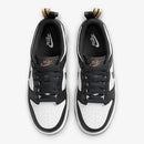 Dunk Low BlackWhite Metallic–Confortável